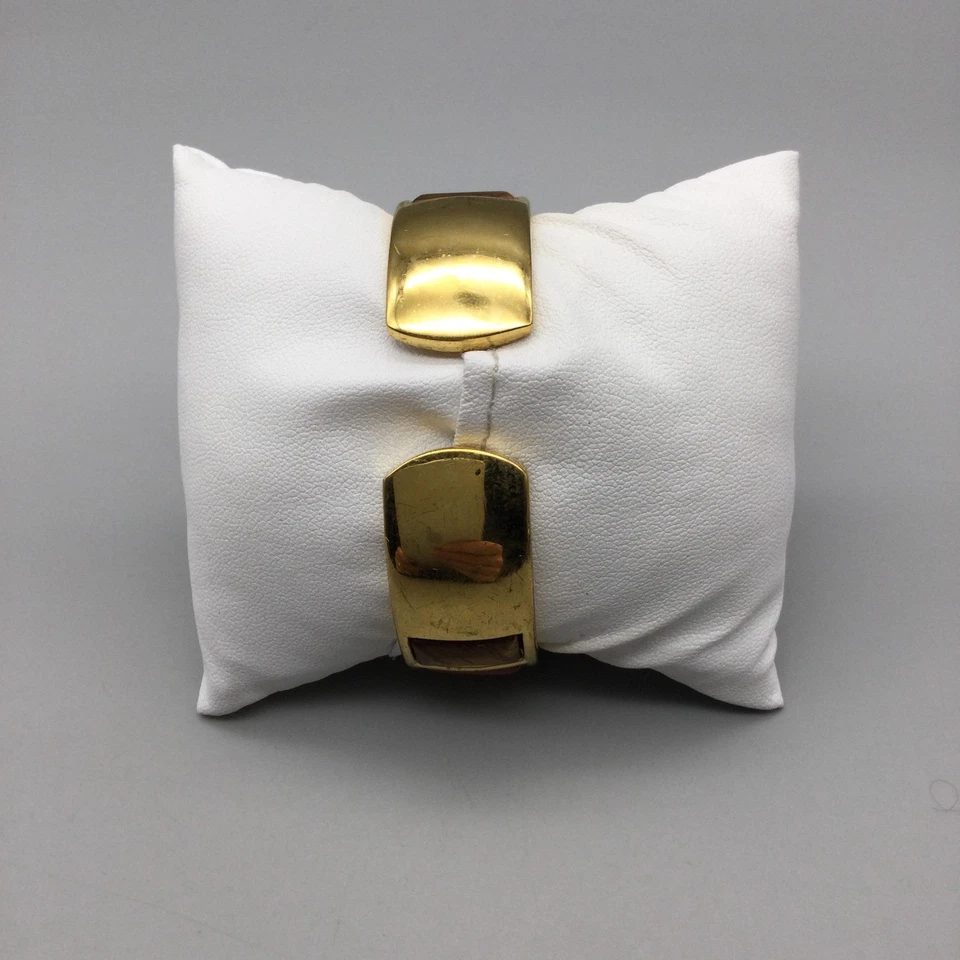 Reloj para mujer con esfera MOP de 32 mm tono dorado brazalete bisel con incrustaciones de cristal batería nueva Foto 3 de 4