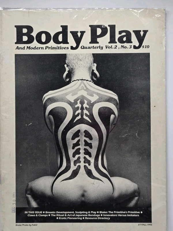 Body Play And Modern Primitives Vol. 2  No.3 Dec. 1993 Rare Original