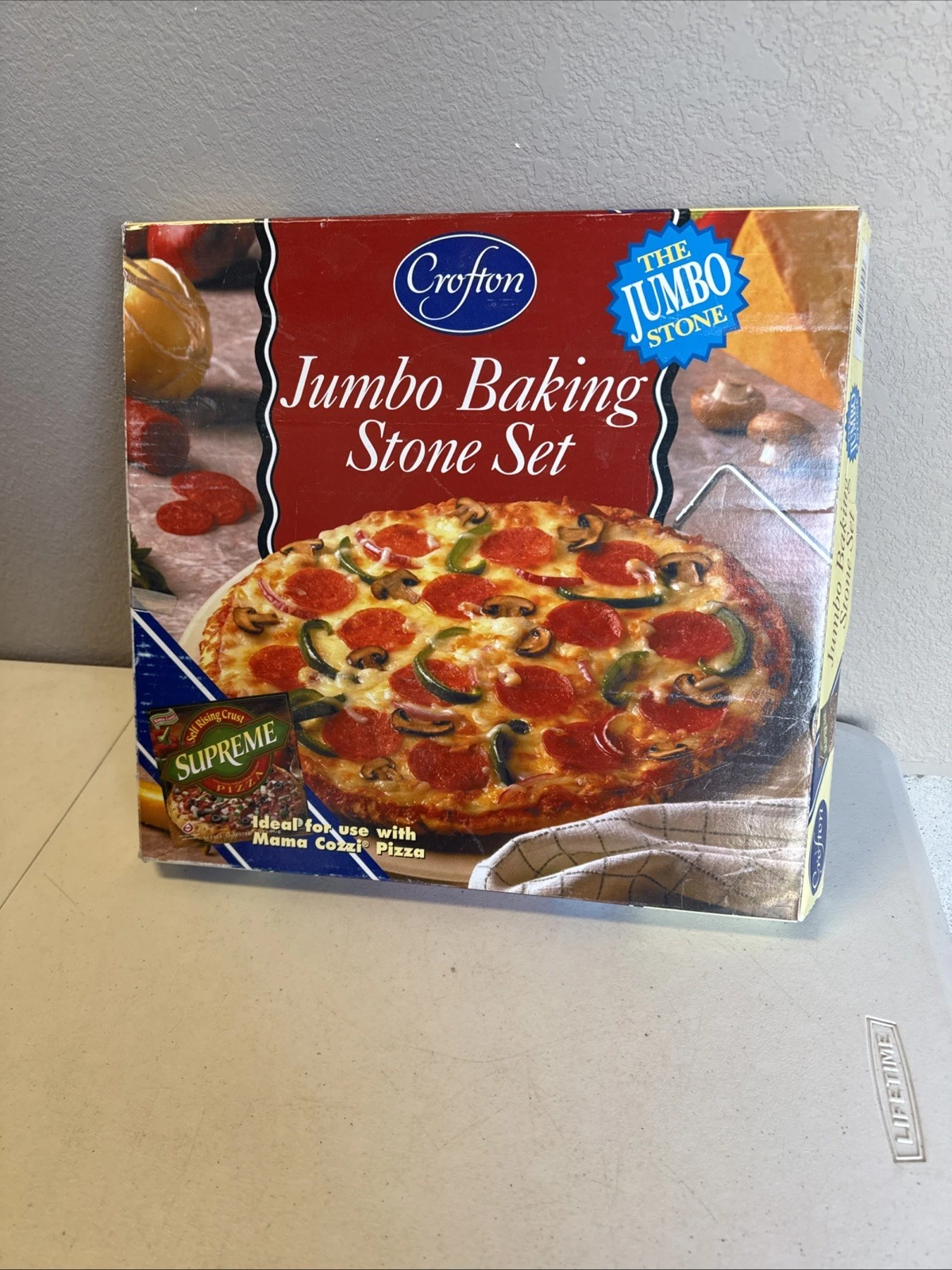 Crofton The Jumbo Stone Largest (15") Baking Stone Pizza Used Mama Cozzi