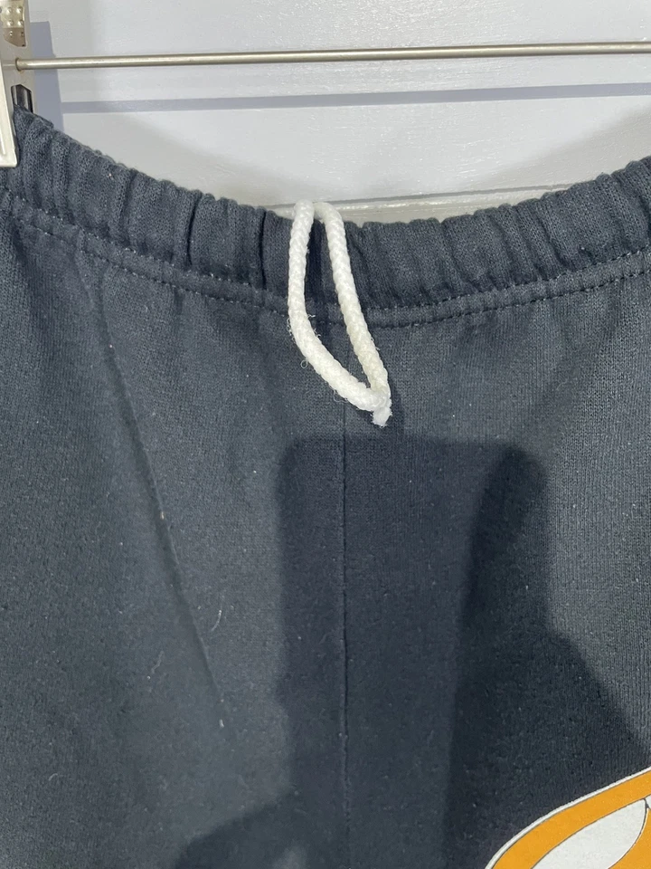 Vintage 80's Pittsburgh Steelers NFL Black Sweat Shorts USA Sz Large - Image 3 of 4