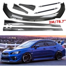 For Subaru Wrx Sti Carbon Fiber Front Bumper Lip Chin Spoiler Splitter Body Kit