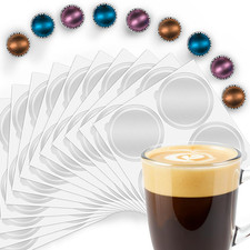 Aluminum Foil Lids for Reusable Vertuo Pods, Upgraded 96 PCS Thick Foil Seal Cov