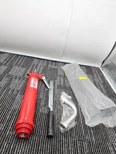 ZEELINE by Milton Hand Operated Lever Drum Pump All Steel Body Red Durable