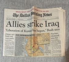 Dallas Morning News January 17, 1991 Allies Strike Iraq