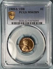 1909-S VDB Lincoln Cent Key Date PCGS MS62 BN Brown — 484,000 Minted