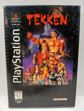 Tekken Sony PlayStation PS1 Long Box Black Label Rare Cardboard BOX ONLY