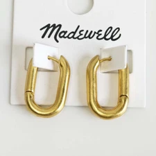 New MadeWell Statement U Hoop Earrings Retro Women Party Vacation Jewelry Gift
