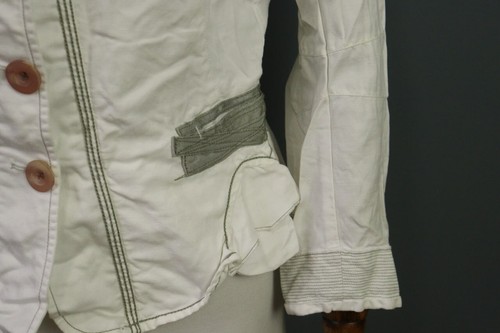 Marithe Francois Girbaud White Linen Sport Blazer Jacket Size USA 29 - Picture 5 of 20