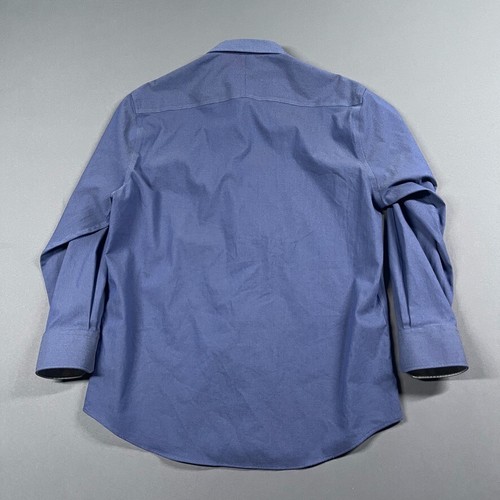 Twillory Dress Shirt Mens XL 17 Button Up Blue Performance Coolmax Fabric Tailor - Picture 9 of 10