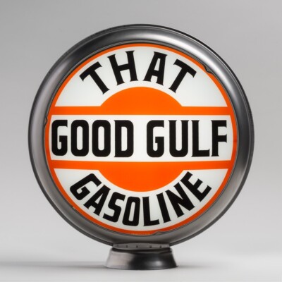 That Good Gulf Gas Pump Globe 13.5" in Unpainted Steel Body (G139) | eBay
