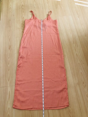 Jack Jones Satin Maxi Sun Dress Beach Holiday Summer Coral Side Vent XS BNWT - Picture 3 of 13
