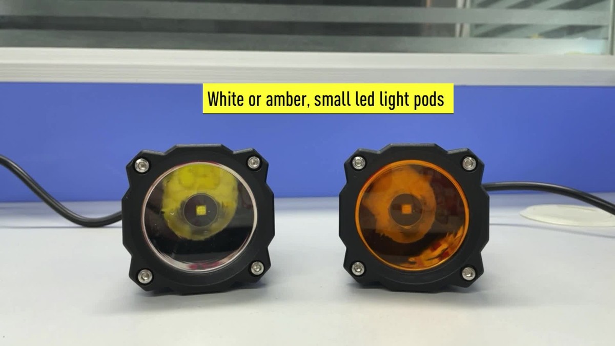 4x 2.6Inch White Amber LED Driving Light Pods Spot Off Road Truck