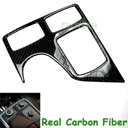 Real Carbon Fiber Multimedia Button Trim Cover Fits 13-16 X166 GL450 GL550 63 #B