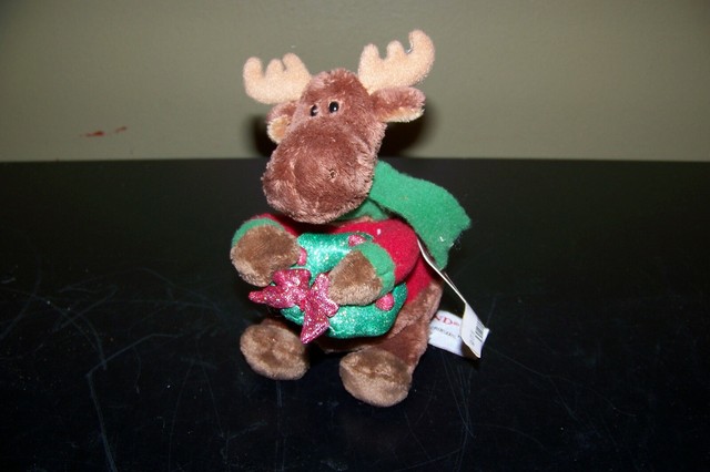 christmas stuffed moose