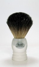 Hans Baier Shaving Brush Badger Hair Acrylic Glass Frosted 20 mm Germany