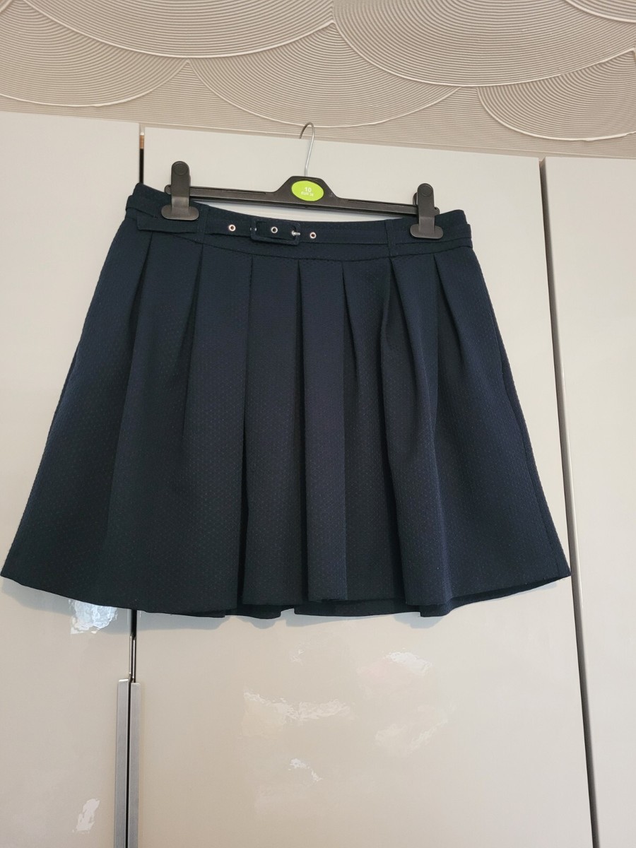 HOT Pleated Skirt Navy Work Skirt Ladies Navy Formal, Work Skirt