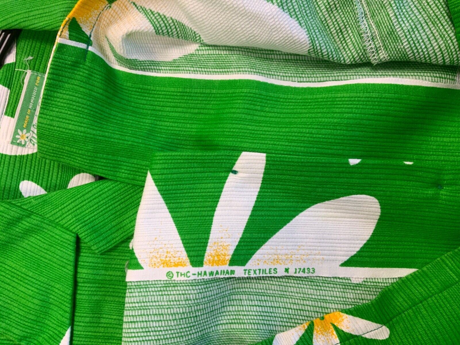 RARE VTG 70s HAWAIIAN TOGS BARK CLOTH HAWAIIAN ALOHA SHIRT TIKI ROCKABILLY 40”