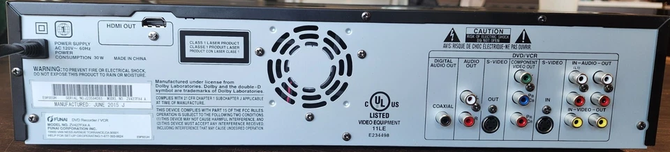 FUNAI ZV427FX4 A DVD Recorder Player VCR Combo HDMI NO Remote TESTED - Image 2 of 4