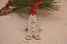 GINGERBREAD MAN Made with Sand Tropical Beach Christmas Ornament