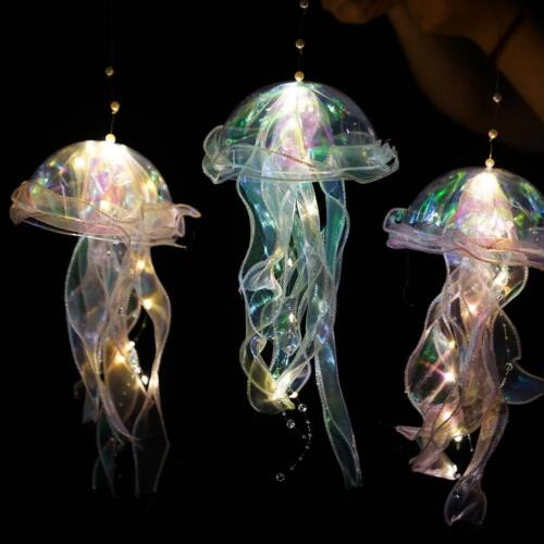 Jellyfish Lamp Lantern Mermaid Parti Jellyfish Light Lantern DIY Decor NICE - Bild 1 von 25