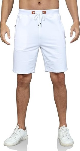 Herren Shorts Fitnessstudio Training klassisch Freizeit Kordelzug mit Reißverschlusstaschen - Bild 3 von 19