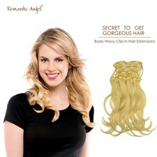 clip on Remy /Original Chinese human hair extension clip hair 16inch one set