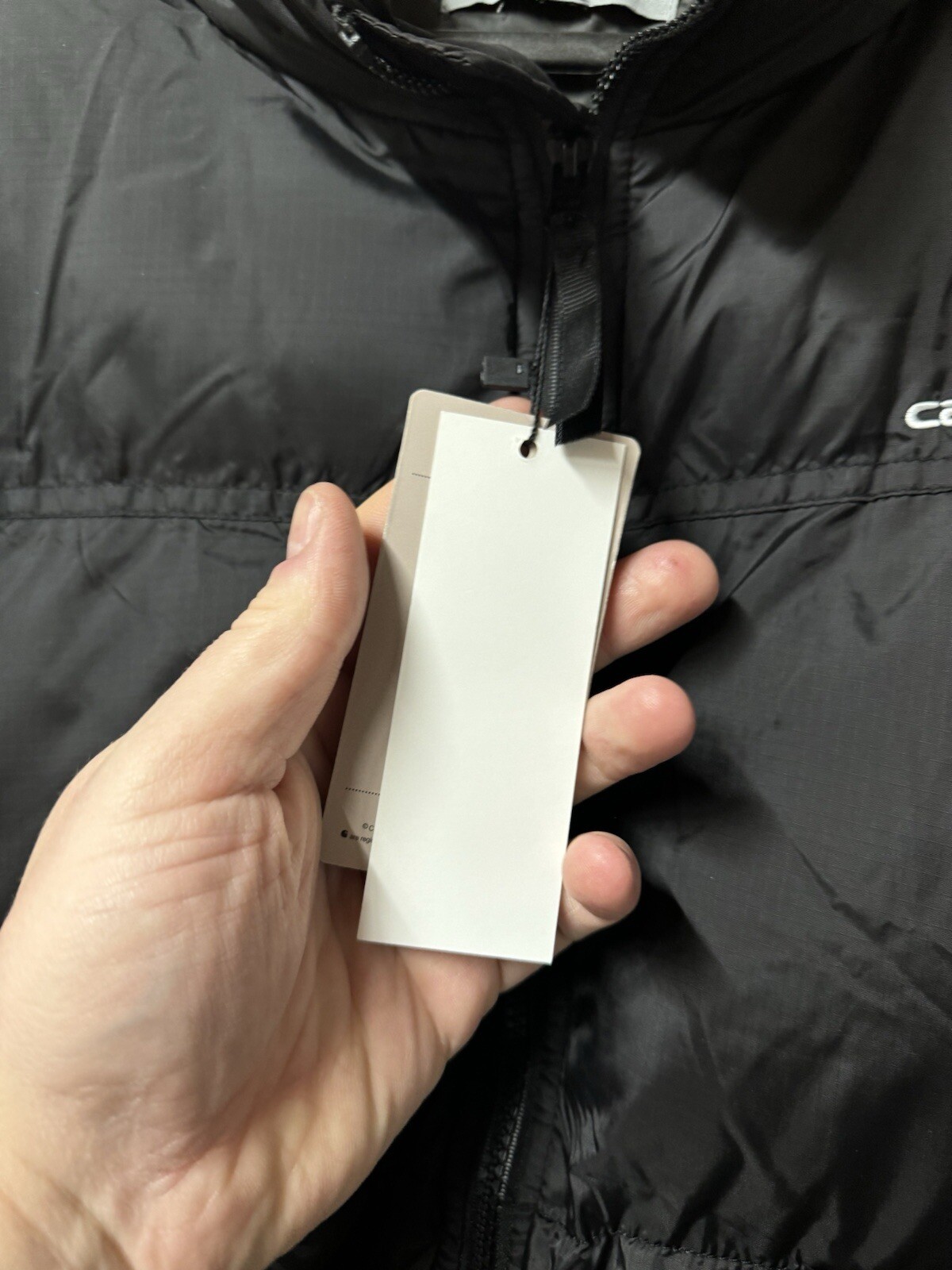 Men’s Carhartt WIP Black Down 80/20 Jacket XL RRP£260 BNWT Scripted Back Design image 3