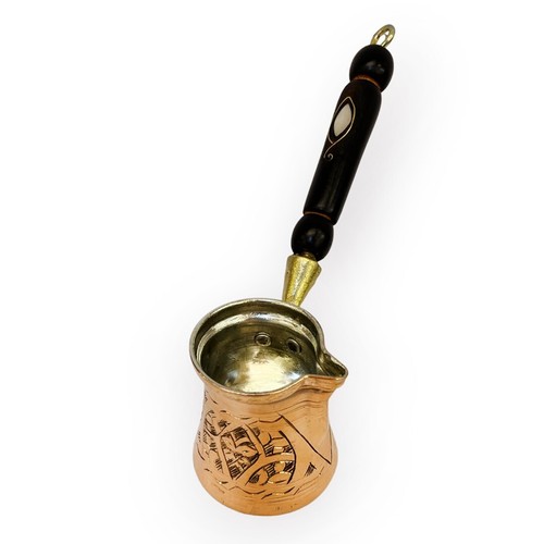 Handmade Copper Turkish Coffee Pot Cezve – Authentic Greek Arabic Espresso Maker - Picture 3 of 4