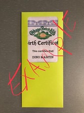 Cabbage Patch Kid Personalized Custom Birth Certificate Replica CPK