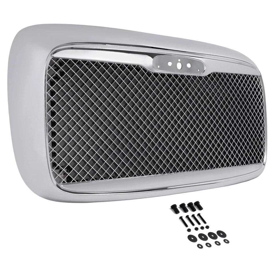 Fits 00-12 Freightliner Columbia Front Grille W/BUG Screen Chrome Mesh Style Foto 2 de 4