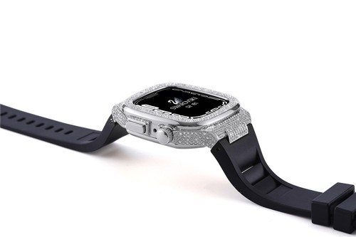 Bling Diamond Mod Kit Case do Apple Watch 9 8 7 6 5 SE 44/45mm Pasek Osłona - Zdjęcie 18 z 27