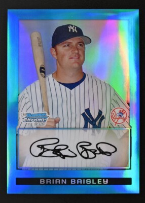 2009 Bowman Chrome #BCP133 Brian Baisley /150 Blue Refractor Prospect New York