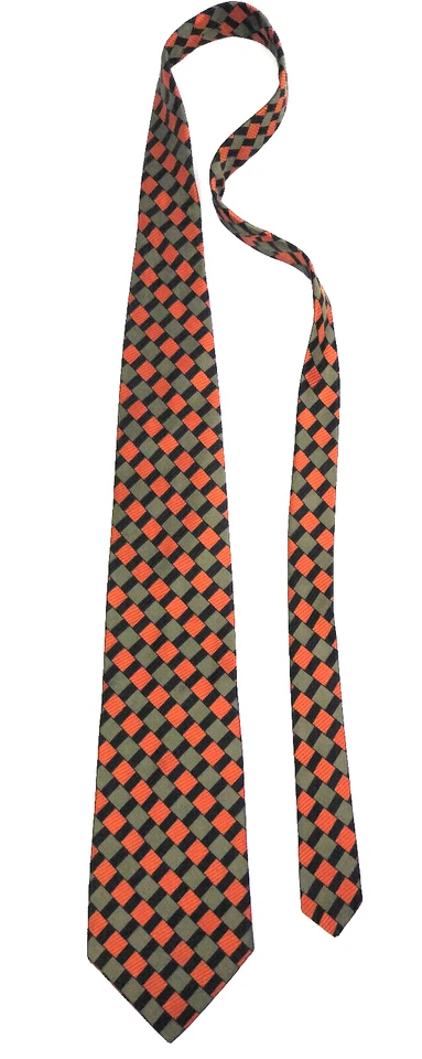 Corbata Tachi Taylor 100% Seda Rayas Diagonales Diamantes Hecha en EE. UU. 60" Foto 2 de 4