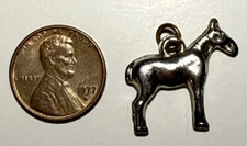 Vintage Silver Tone Metallic Horse Cracker Jack Charm 1C