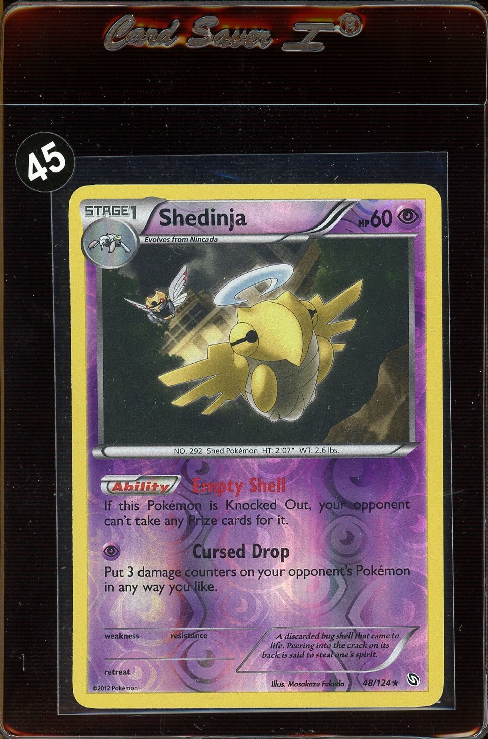 Shedinja Reverse Holo Rare Black & White Dragons Exalted 48/124 NM