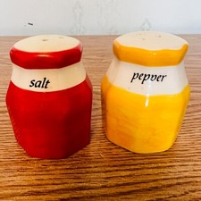 Ketchup and Mustard Salt and Peppers Shakers Retro Table Decor