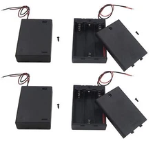 Pack of 4 3 AA Battery Holder with Switch 4.5V Battery Holder with Switch 3X ...