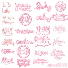 Word Cutting Dies Metal Stencil DIY Scrapbooking Embossing Paper Card Craft