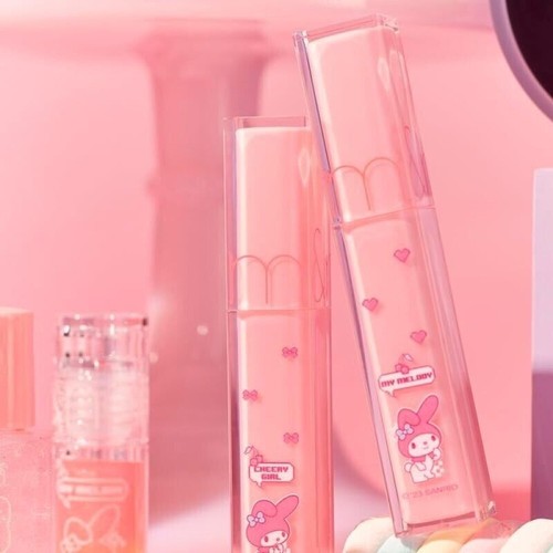 2 juegos de brillo labial ROM&ND x SANRIO My Melody Kuromi Dewy.ful Water Ting 5,0 g - Imagen 7 de 24