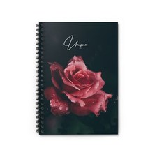 Unique Rose Spiral Notebook - Ruled Line