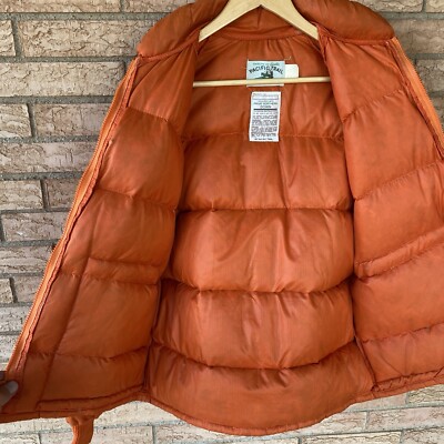 70s Pacific Trail Orange Prime Northern Down Puffer Jacket