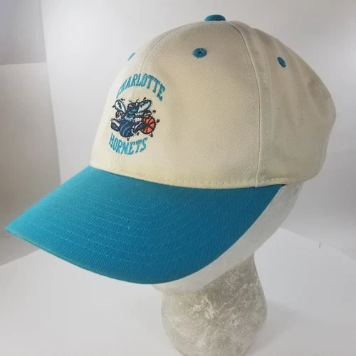 Men's Mitchell & Ness Teal NBA Charlotte Hornets Off White Trucker Strapback