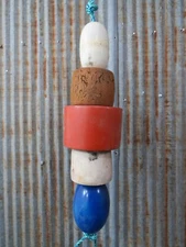 5 Old Fish Net Floats 20 Inches Long Fishing Buoys Bouys Tiki Hut Bar  -(SF20)