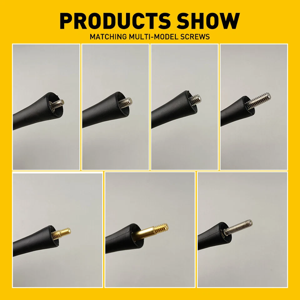 Mástil de antena negro corto de 9" radio AM/FM para Chevy Silverado 2006-2021 totalmente nuevo Foto 4 de 4