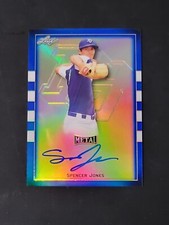 Spencer Jones 2018 Leaf Metal Perfect Game Metal BA-SJ1 BLUE AUTO 6/30