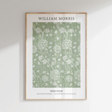 William Morris Sage Green Botanical Wall Art Prints Posters Pictures Home Décor