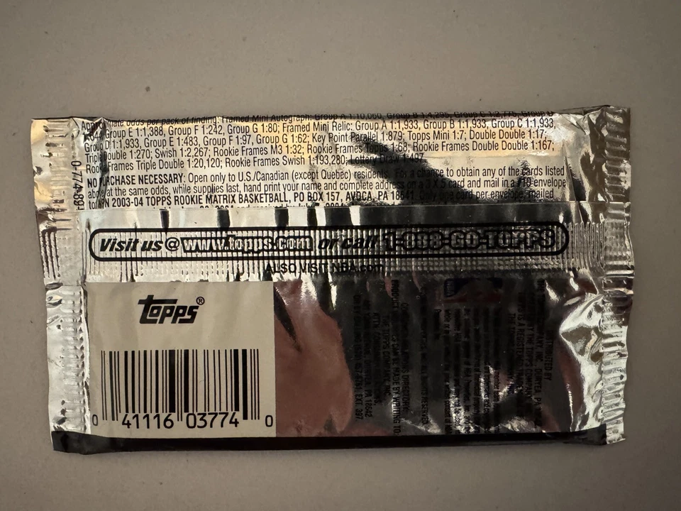 2003-04 TOPPS ROOKIE MATRIX Retail Pack LeBron James RC Year NBA Basketball - Image 2 of 4