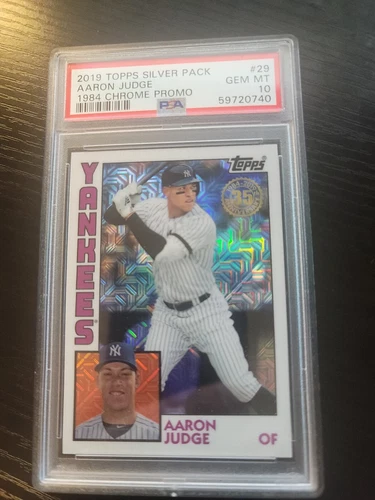 2019 Topps Silver Pack Aaron Judge 1984 Chrome Promo #29 Card PSA 10 Gem Mint