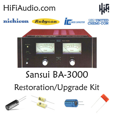Sansui BA-3000 rebuild restoration recap upgrade kit repair filter