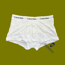 Calvin Klein CK men white  cotton stretch low rise trunk underwear size S M L XL